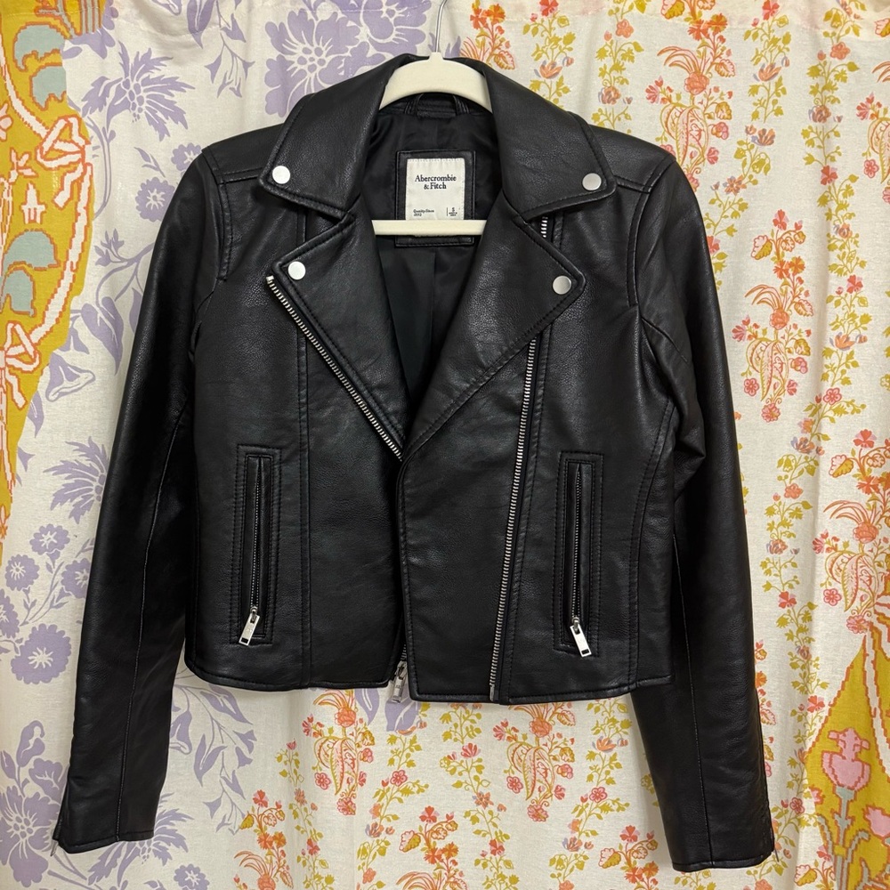 Abercrombie & Fitch Black Leather Jacket